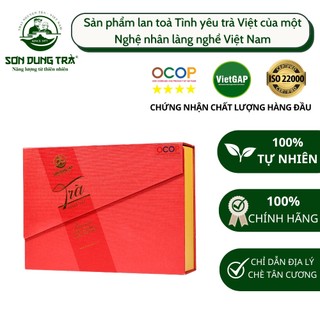 Hộp trà phát tài cao cấp, chè thái nguyên 100% chè xanh tự nhiên nước vàng sáng hương cốm nếp mới