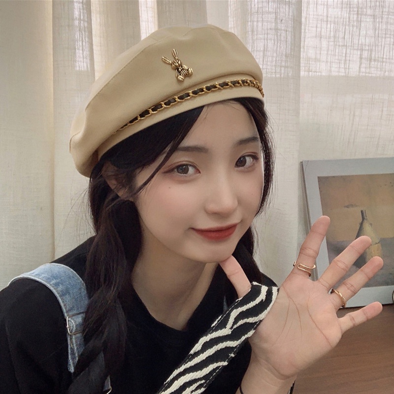Mũ Beret Lông Thỏ Dễ Thương Xinh Xắn Cao Cấp