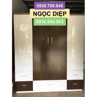 Tủ nhựa đài loan 4 cánh 5 ngăn kéo cao 180 cm dài 140 cm rộng 45 cm