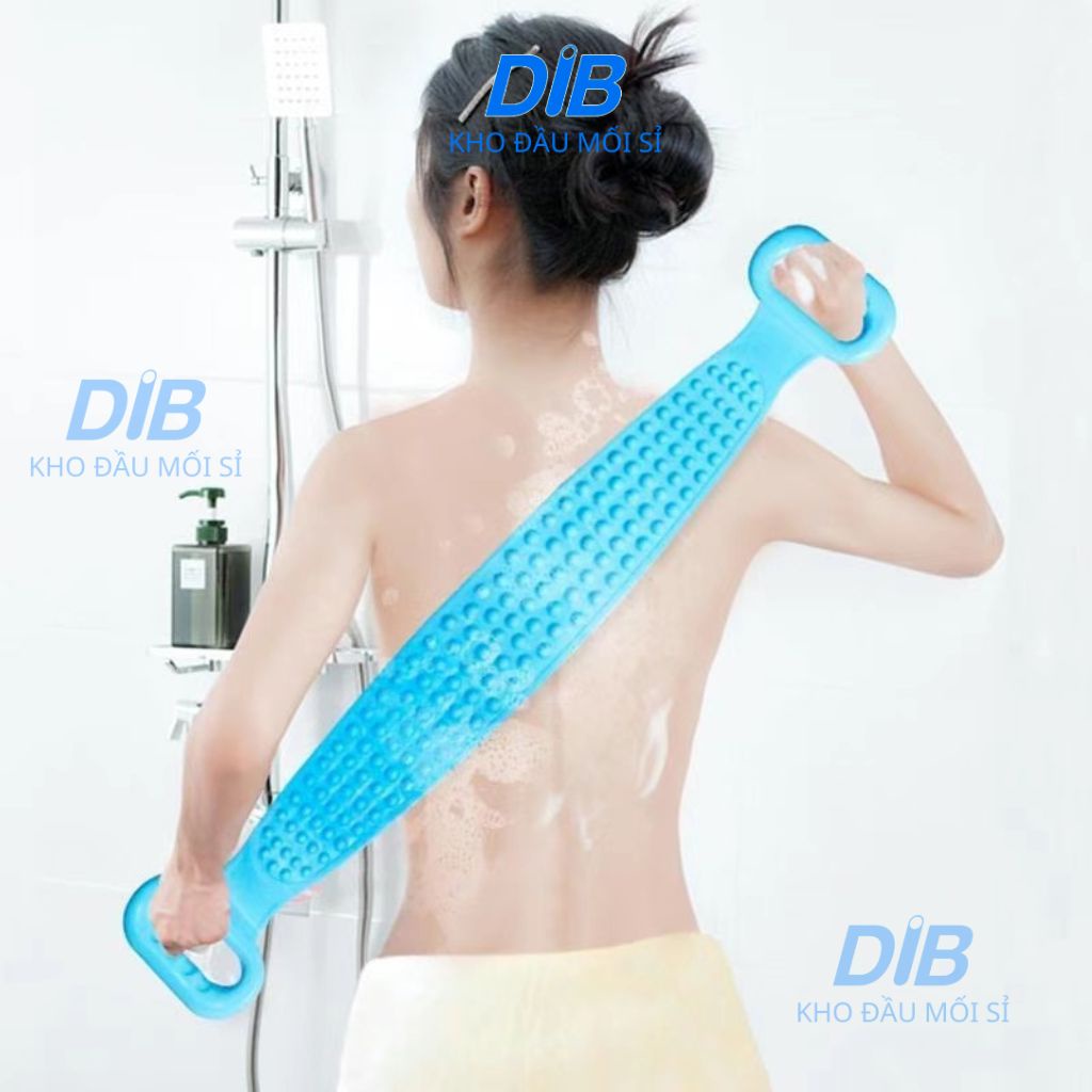 Dây tắm chà lưng 2 mặt bằng Silicon dây đeo làm sạch tế bào chết DIB