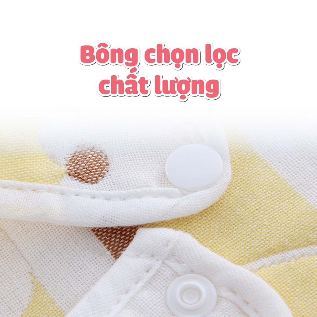 Yếm xô cho bé, yếm chữ u 6 lớp họa tiết 2 mặt cho bé