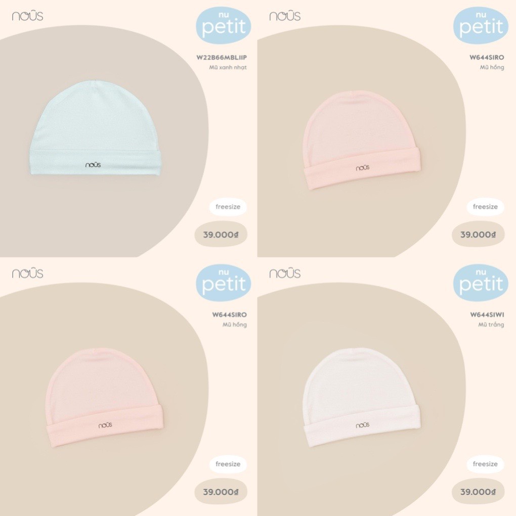 Bao Tay, Bao Chân, Mũ Nous cho bé sơ sinh - mẫu 2022