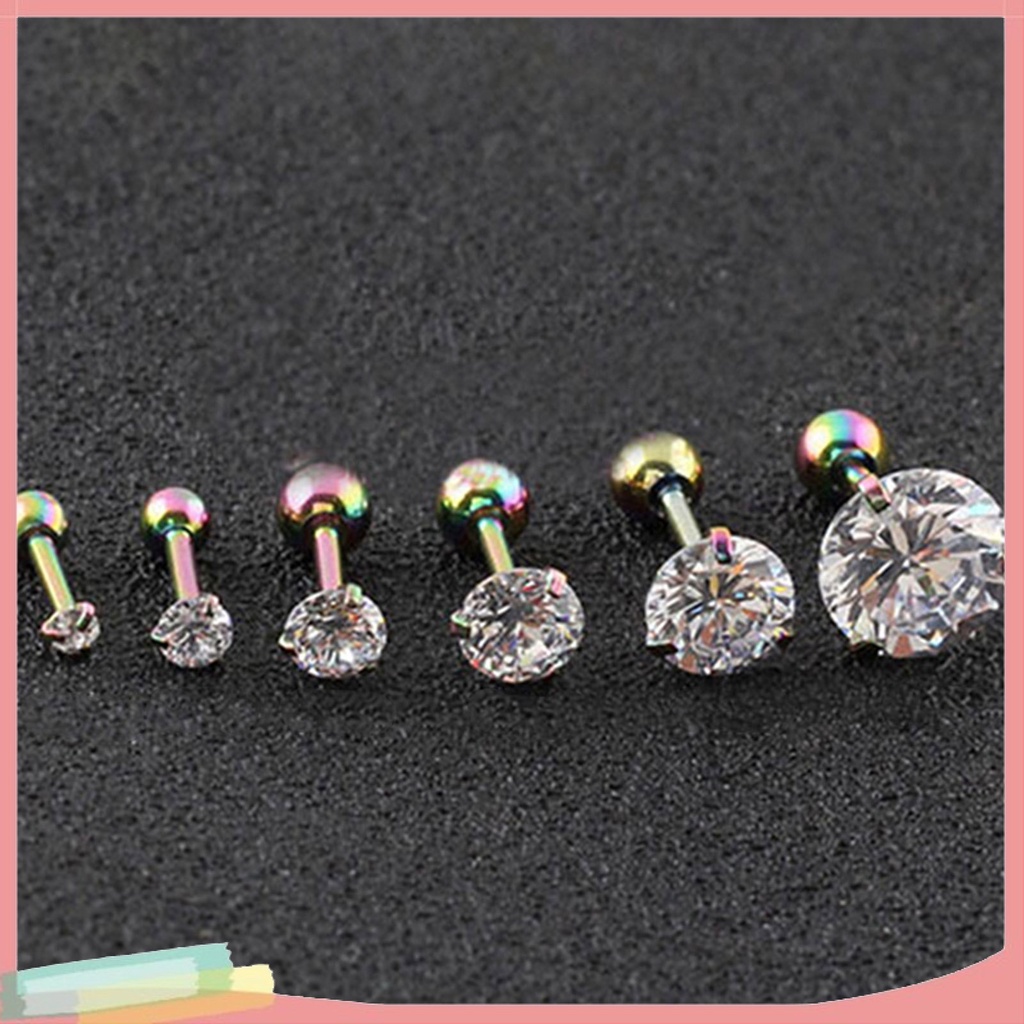 Bộ 2 khuyên xỏ tai bằng thép không gỉ cá tính