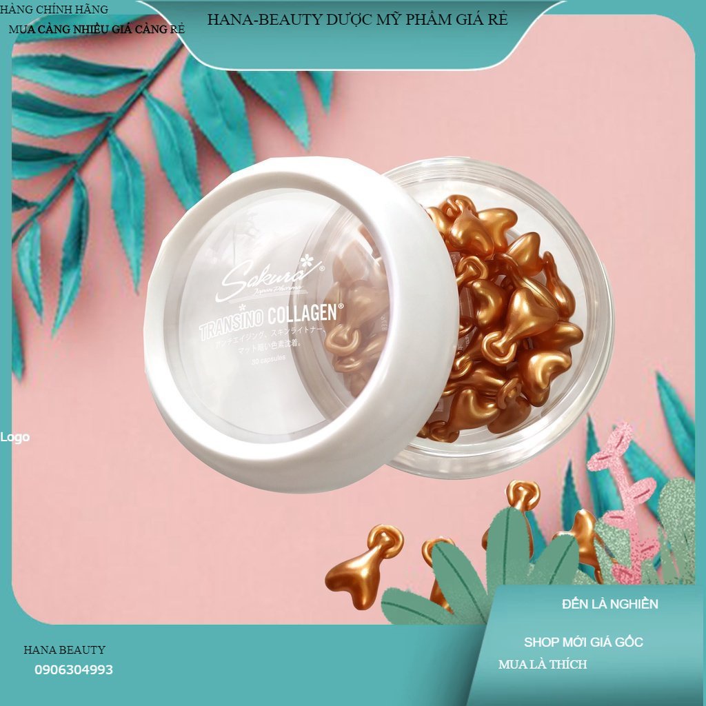 Serum dưỡng trắng da mặt, chống lão hóa Sakura Transino Collagen phân phối bởi HB Care HanaBeauty