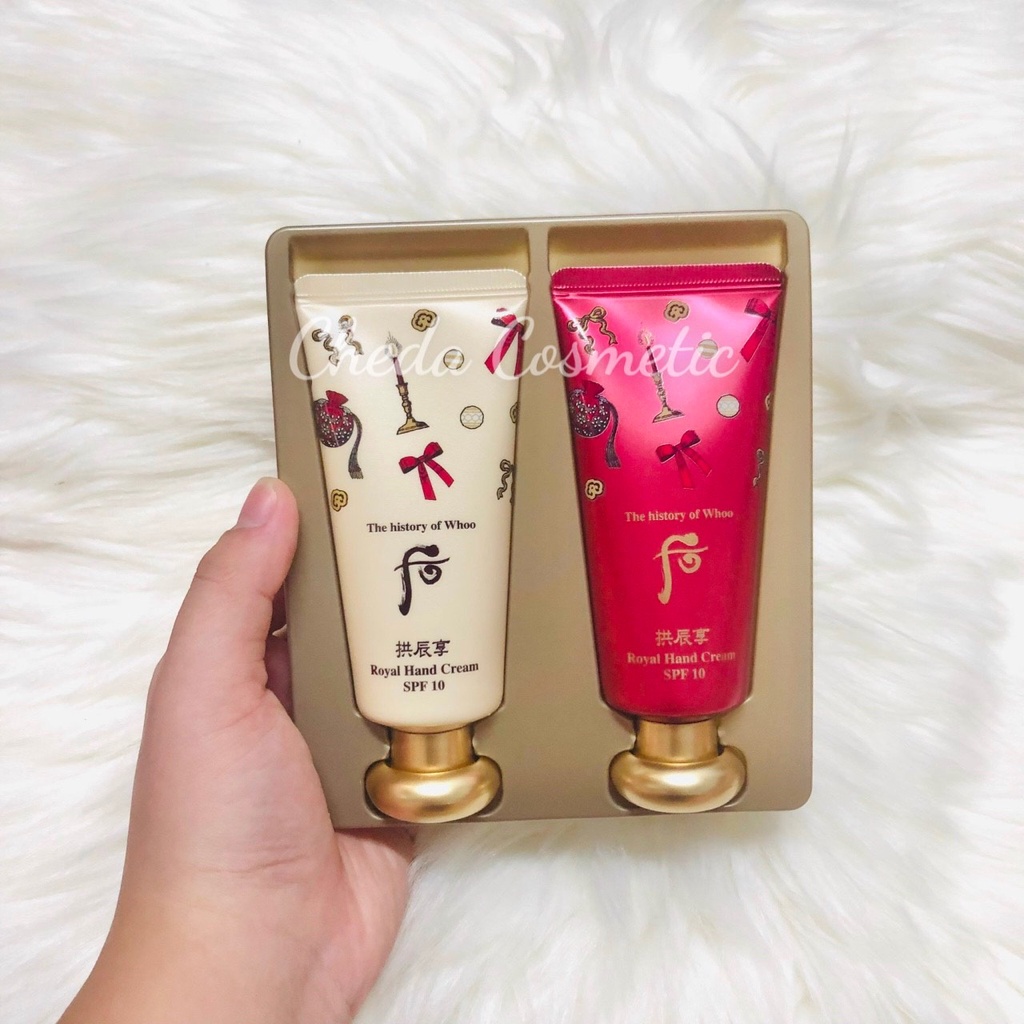 Set dưỡng da tay Whoo Royal Hand Cream SPF10 60mlx2.