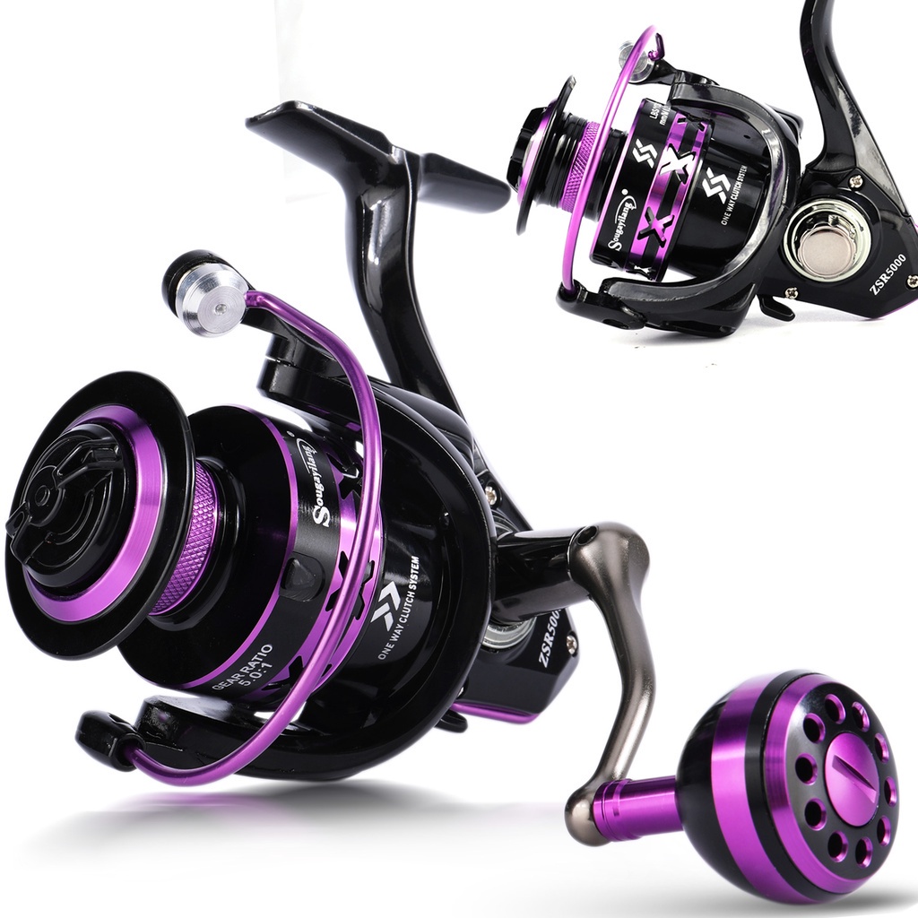 Bộ Câu Cá 12 + 1BB Rasio Gear 5.0:1 máy ngang Máy Câu Trọng Lượng Siêu Nhẹ 1.8M-2.4M Cần Câu Dan