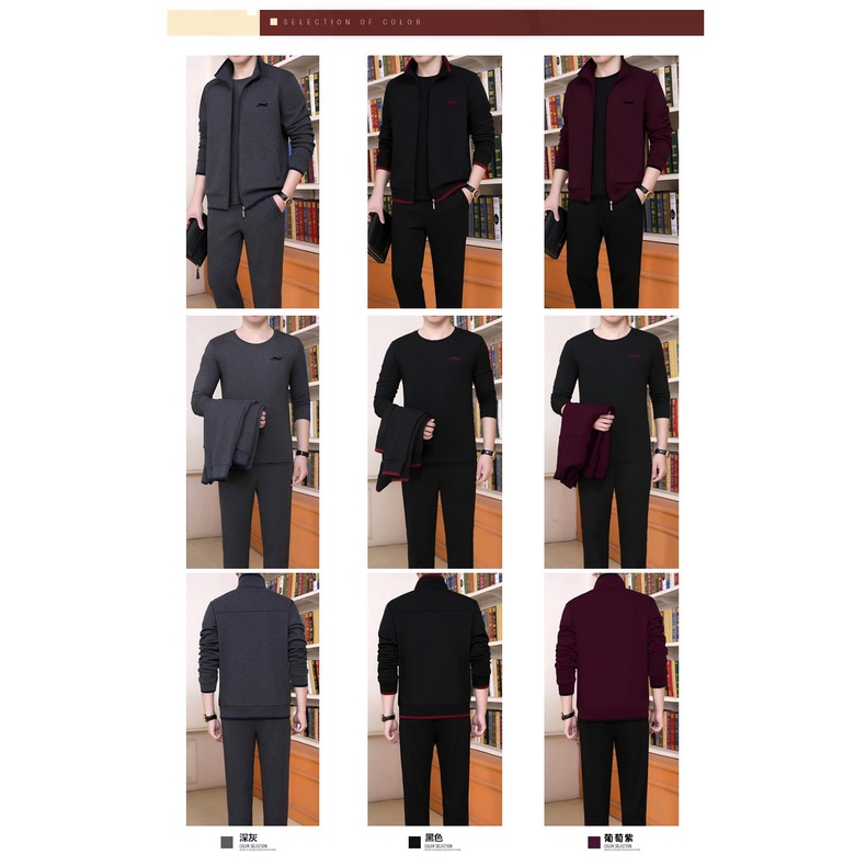 TT8199L - Bộ thể thao nam lót nỉ 3CT mùa đông cao cấp hàng nhập - giá 1.150k