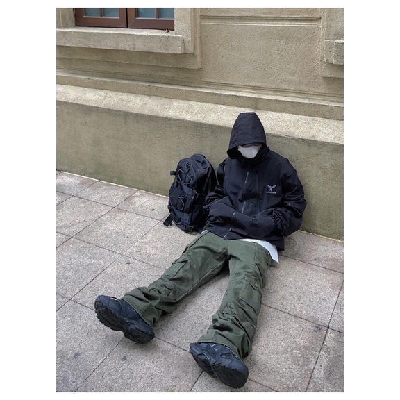 Áo khoác gió có mũ trùm đầu nam nữ phong cách retro,đường phố