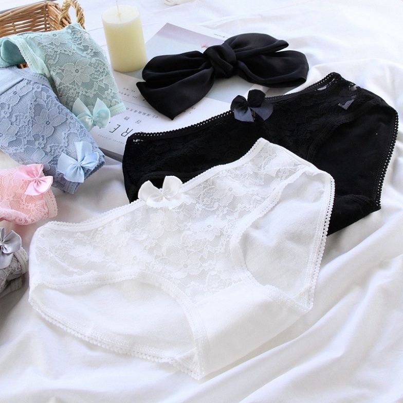 Quần Lót Ren hoa cotton kháng khuẩn cạp ôm trẻ trung quyến rũ Lynabikini Mã 8031