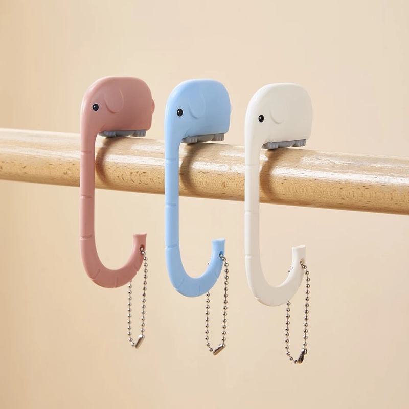 Móc Treo Túi Xách Hình Chú Voi Dễ Thương Tiện Dụng Cho Phòng Tắm / Nhà Bếp