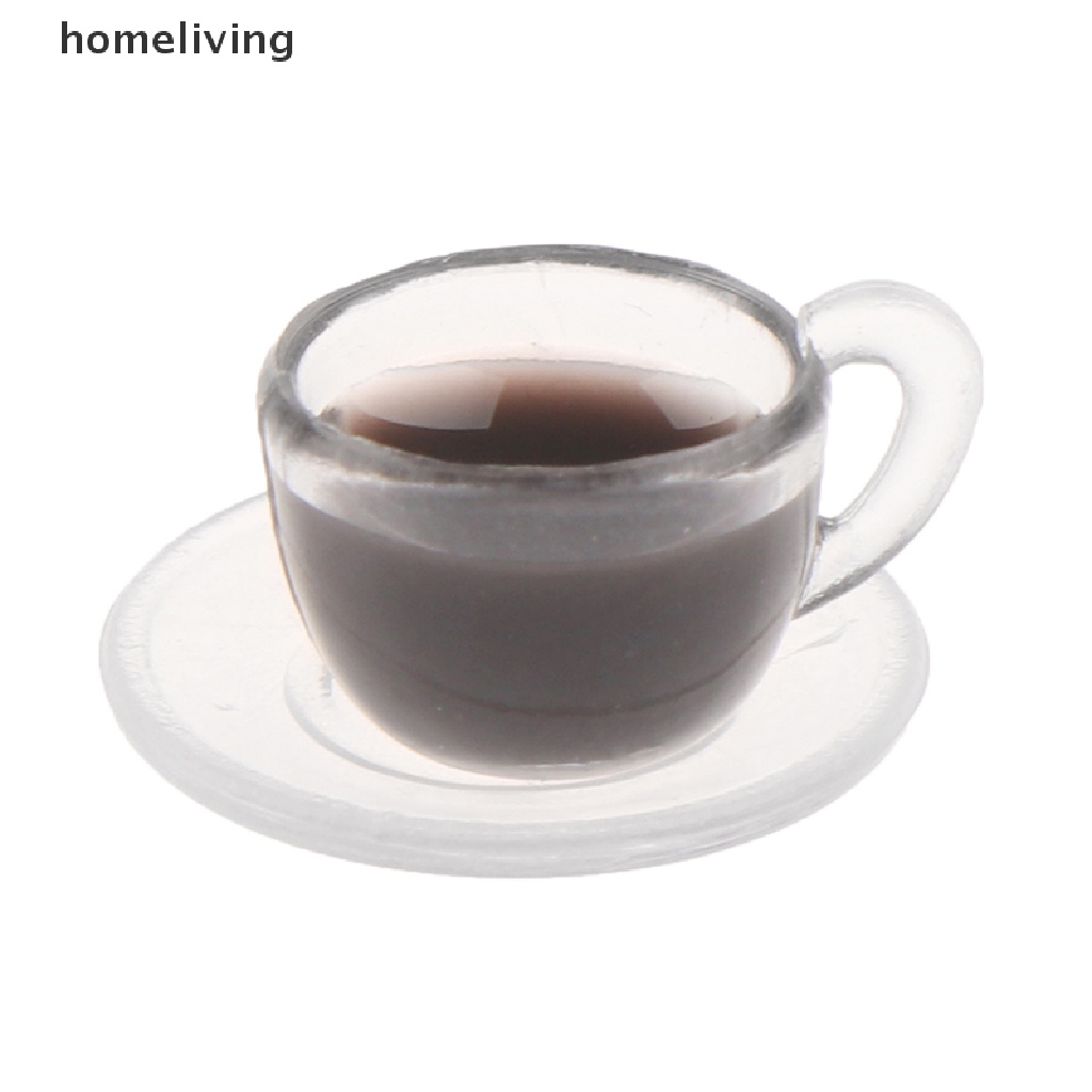 Set Ly Cà Phê Mini Tỉ Lệ 1: 12 Xinh Xắn Dùng Để Trang Trí Nhà Búp Bê