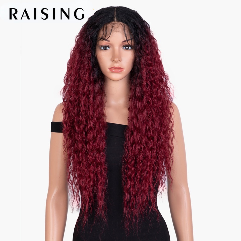 Bộ Tóc Giả Xoăn Dài 30 inch Màu Sắc Đỏ Tía Trắng Dành Cho Nữ