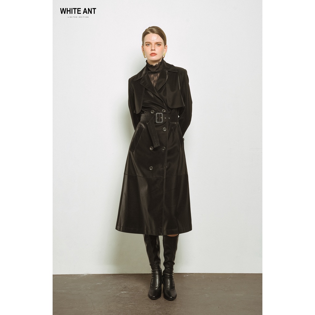 Măng Tô Da Thuần Chay Nữ White Ant LEO LEATHER TRENCH COAT 150700060