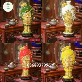 Mai bình hút lộc, lọ hoa hút tài lộc tích lộc thuận buồm h42