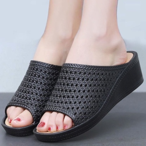Dép quai ngang - dép đế xuồng siêu êm tăng chiều cao 5p