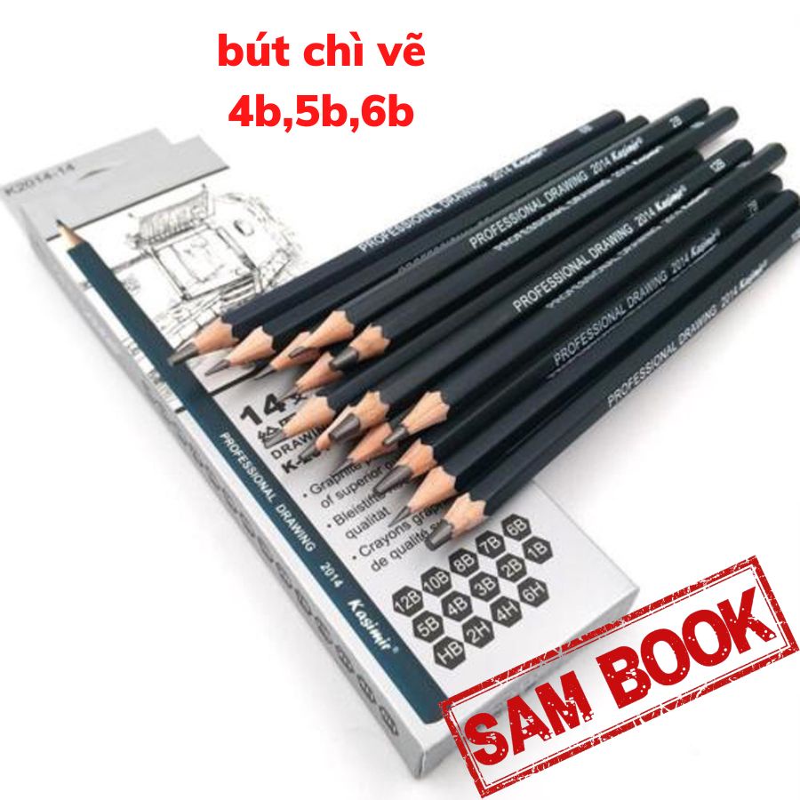 Bút chì 4B 5B 6B, Chì vẽ phác thảo Giá thanh lý