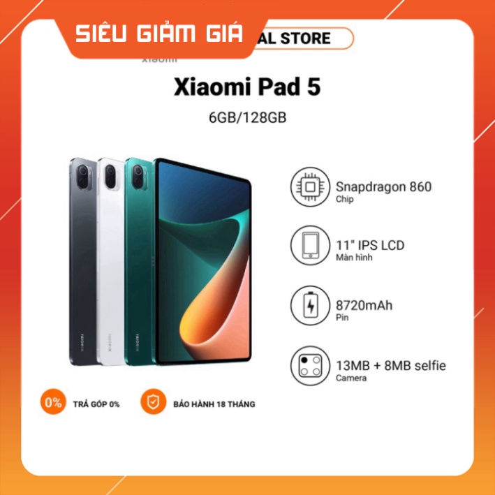 Máy tính bảng Xiaomi Pad 5 MH WQHD+ 120Hz l Bốn loa stereo l Snapdragon™ 860