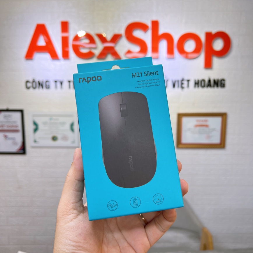 Chuột Không Dây Rapoo M21 Silent Thiết Kế Công Thái Học - Chính Hãng