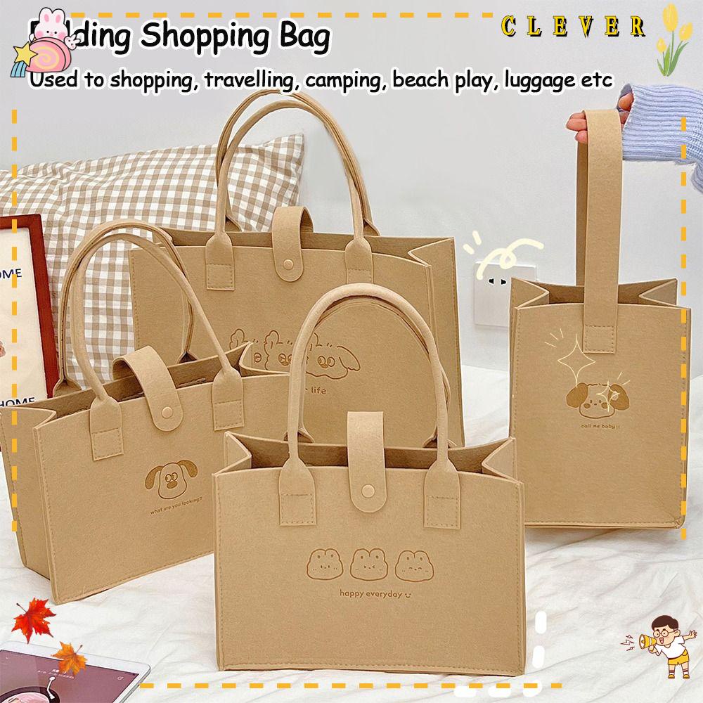 Túi Xách Tay Bằng Vải Nỉ Sức Chứa Lớn Đa Năng Thời Trang