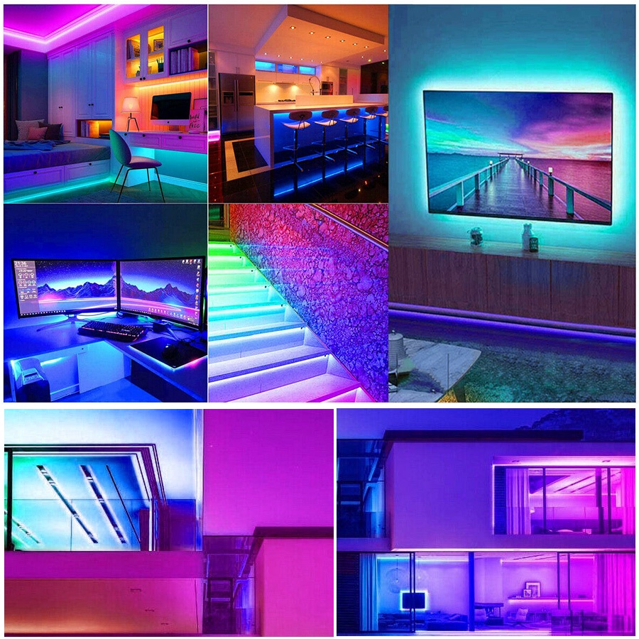 Dây Đèn LED 2835 RGB 5V Kết Nối Bluetooth Linh Hoạt Điều Khiển Qua Ứng Dụng Điện Thoại