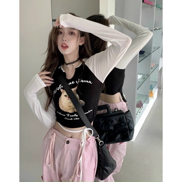 Áo tay dài con mèo xinh BG nhé