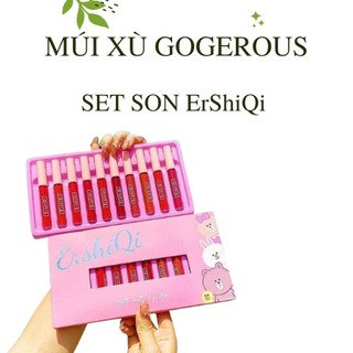 Set son Múi Xù chính hãng Ershiqi son môi lâu trôi 10 cây