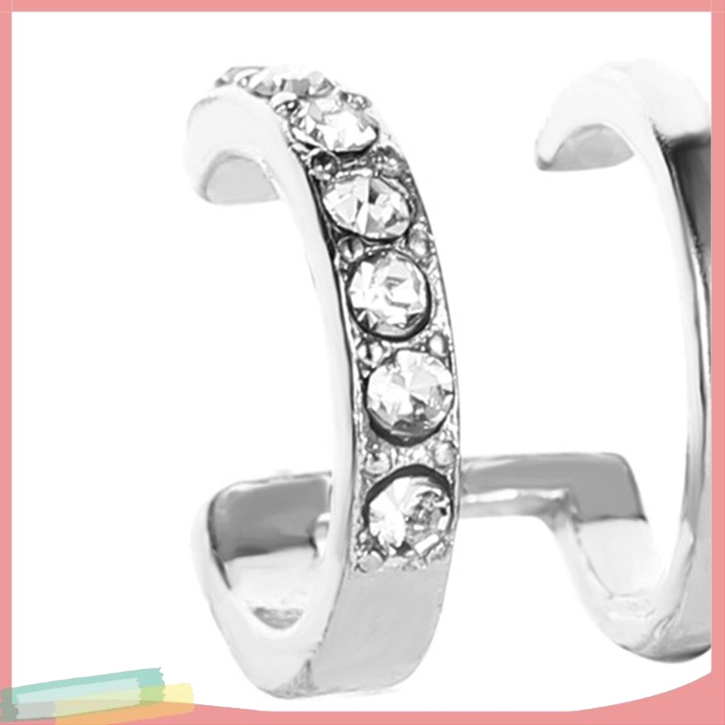 Khuyên đeo vành tai đính đá giả thời trang xinh xắn cho nữ