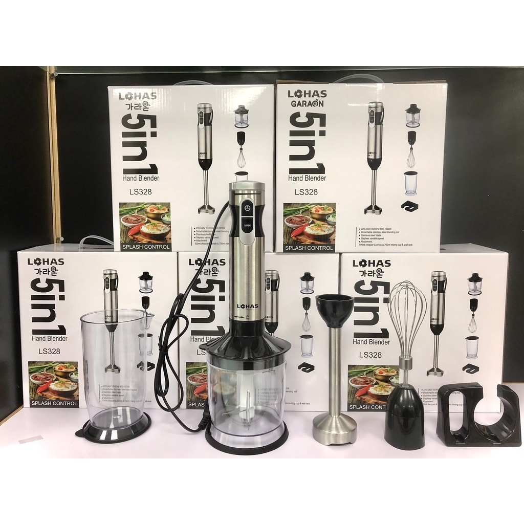 Máy xay cầm tay đa năng xay sinh tố đánh trứng 5 trong 1 LS328