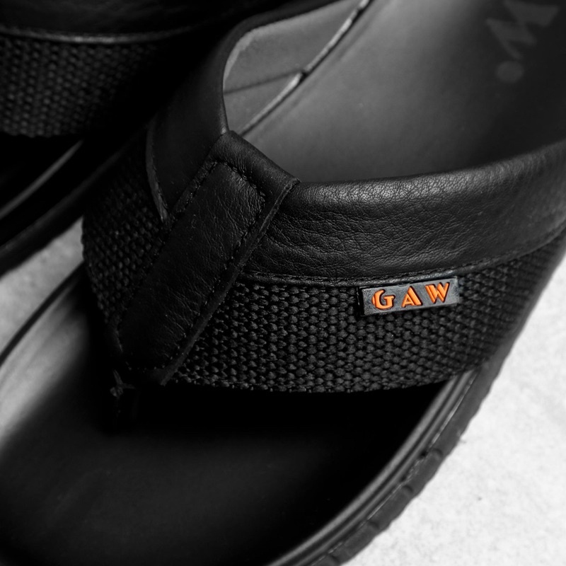 Gaw leather canvas thongs G9166