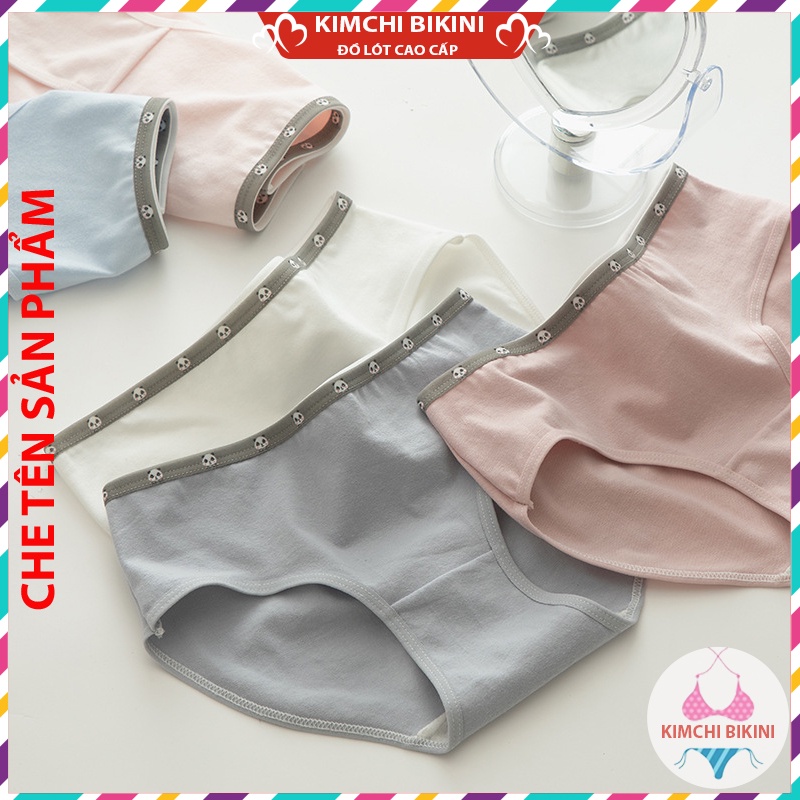 [Thanh Lý] quần áo lót Cotton mịn cạp hình dễ thương KIMCHIBIKINI quan lot nu hop cute mềm mại xinh đẹp QL072