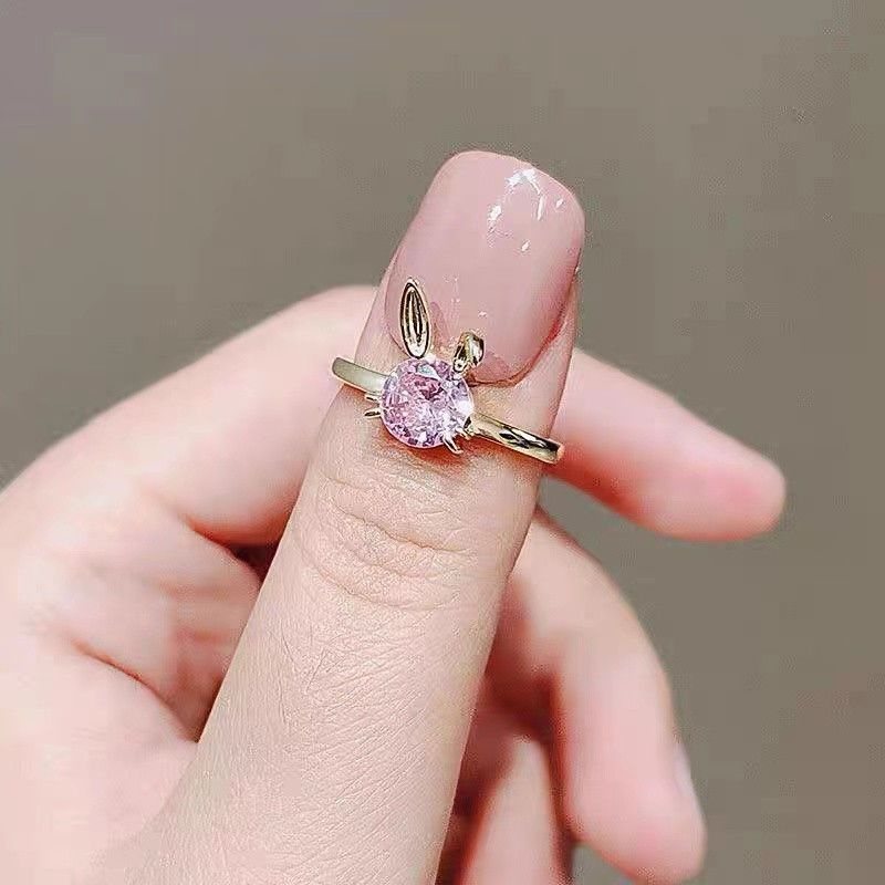 Nhẫn Hở Hình Thỏ Đính Đá Dễ Thương 12.23