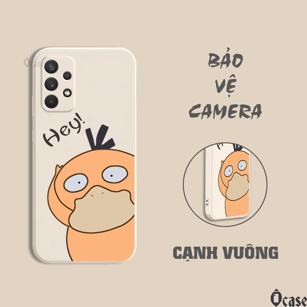 Ốp lưng Samsung A32 4G / A32 5G / A52 5G / A52s 5G / A72 in hình Mèo và Vịt vàng cạnh viền vuông có bảo vệ camera