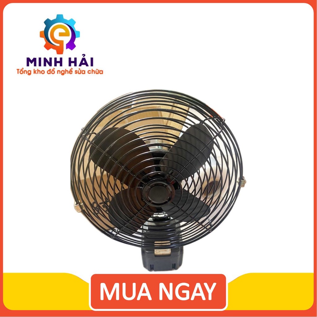 Quạt Chạy Pin Makita 8Inch Cánh Sắt 21cm Lồng Thép Mạ, Dùng Chung Chân Pin MAKITA 14,4V - 21V Phổ Thông