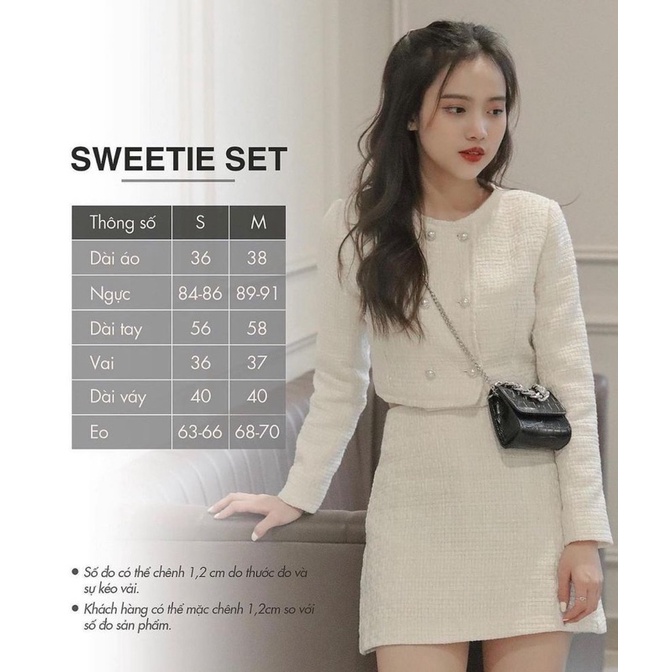 Sét dạ tweed hàng thiết kế