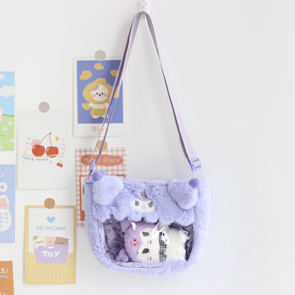 Mới Túi Đeo Chéo Nhồi Bông Hình Cinnamoroll Xinh Xắn