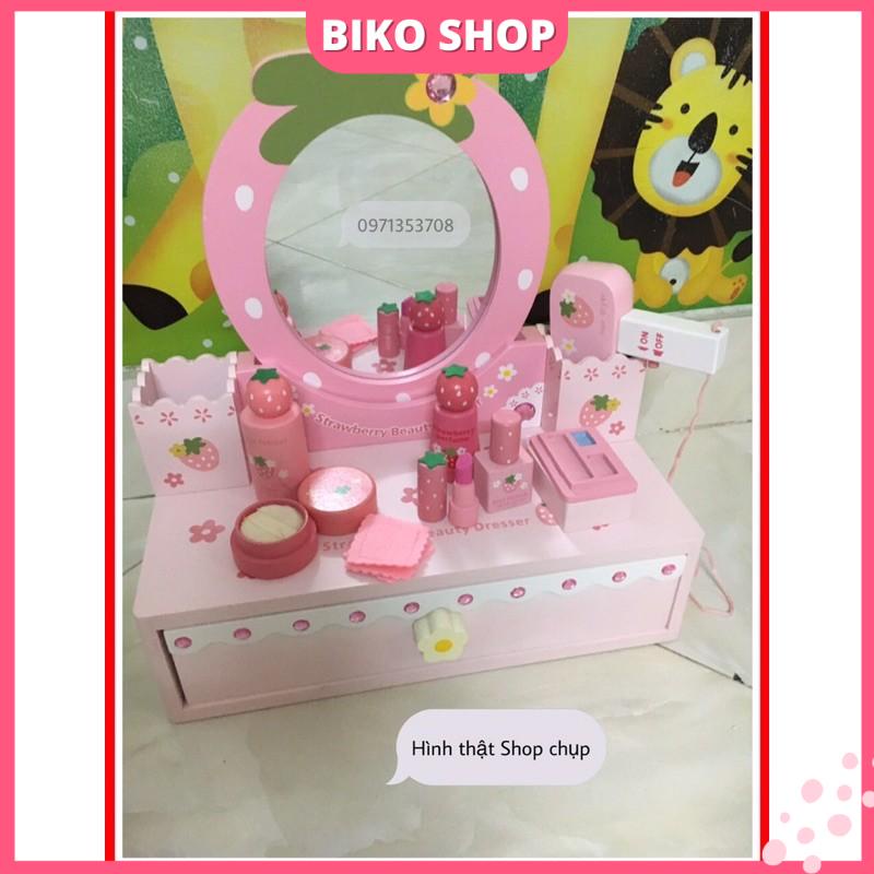 Đồ chơi Bàn trang điểm bệt bằng gỗ cho bé