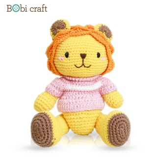 Sư tử Ari tinh nghịch - Thú bông len Bobi Craft - Đồ chơi an toàn Quà tặng bé