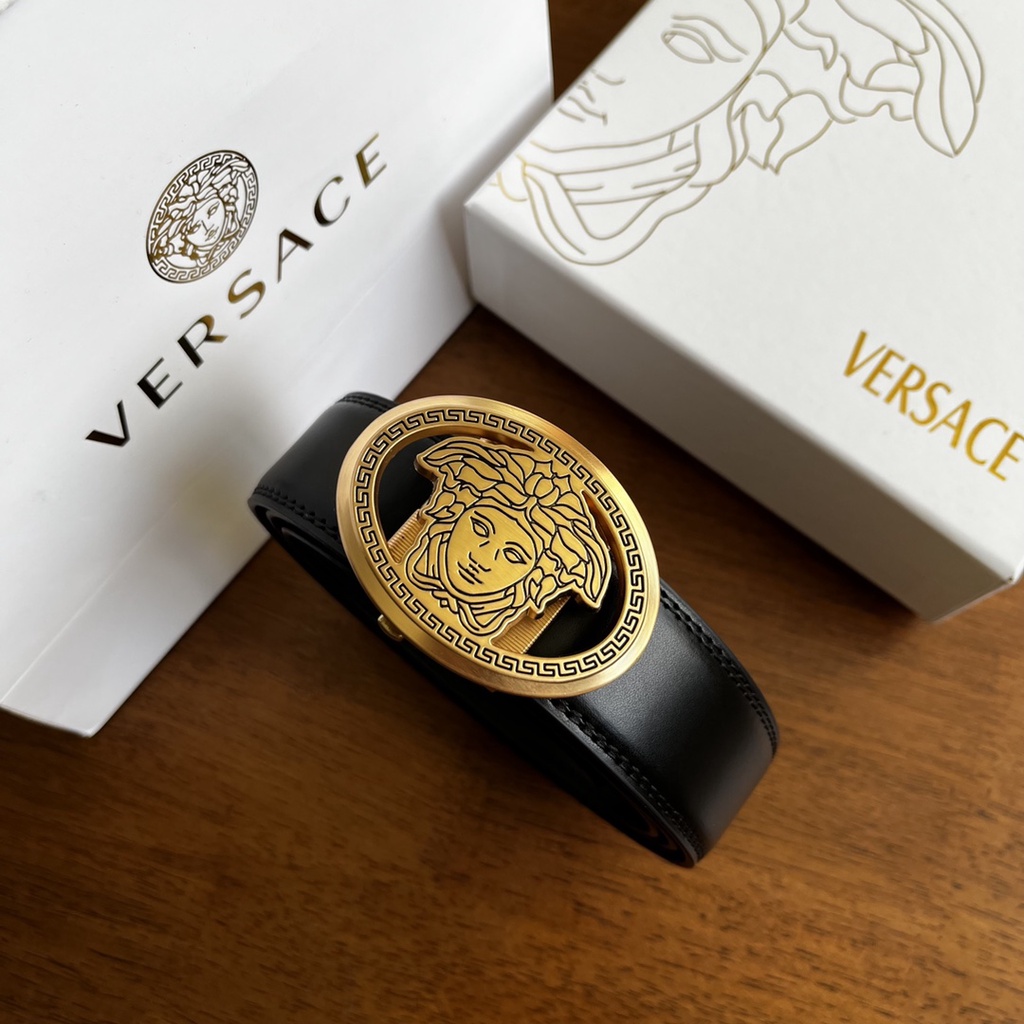 Thắt Lưng Versace Bằng Da Bò Phối Khóa Tự Động Có Thể Điều Chỉnh Kích Cỡ Cho Nam Và Nữ