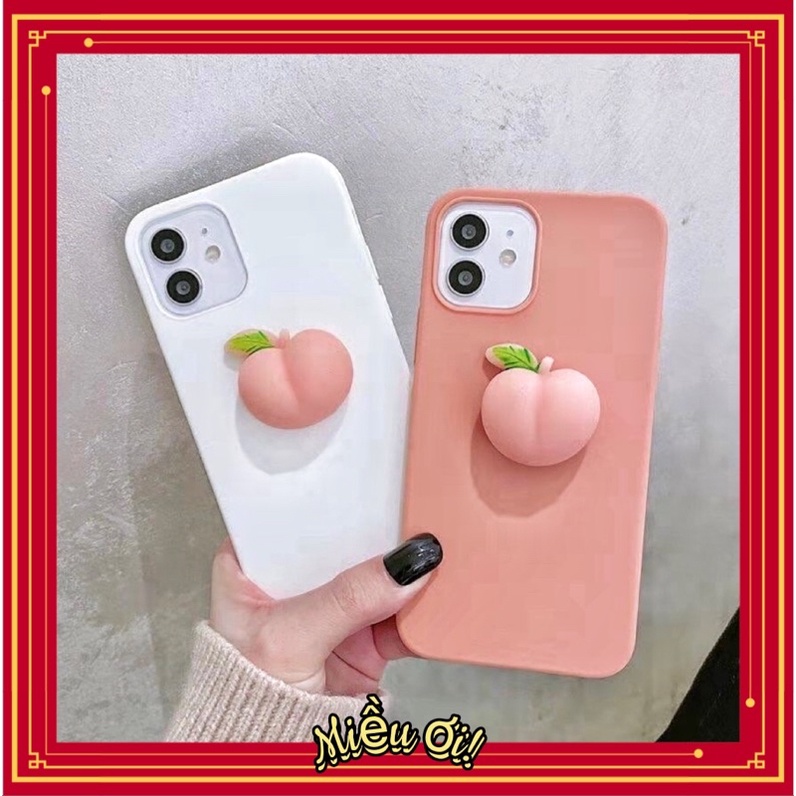 Ốp lưng trái đào bóp 3d iphone 12