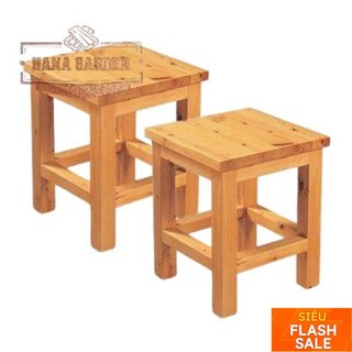 [COMBO 2 GHẾ LÙN] GHẾ ĐÔN (LÙN) GỖ CAO SU GHÉP MINI 30X30X30CM