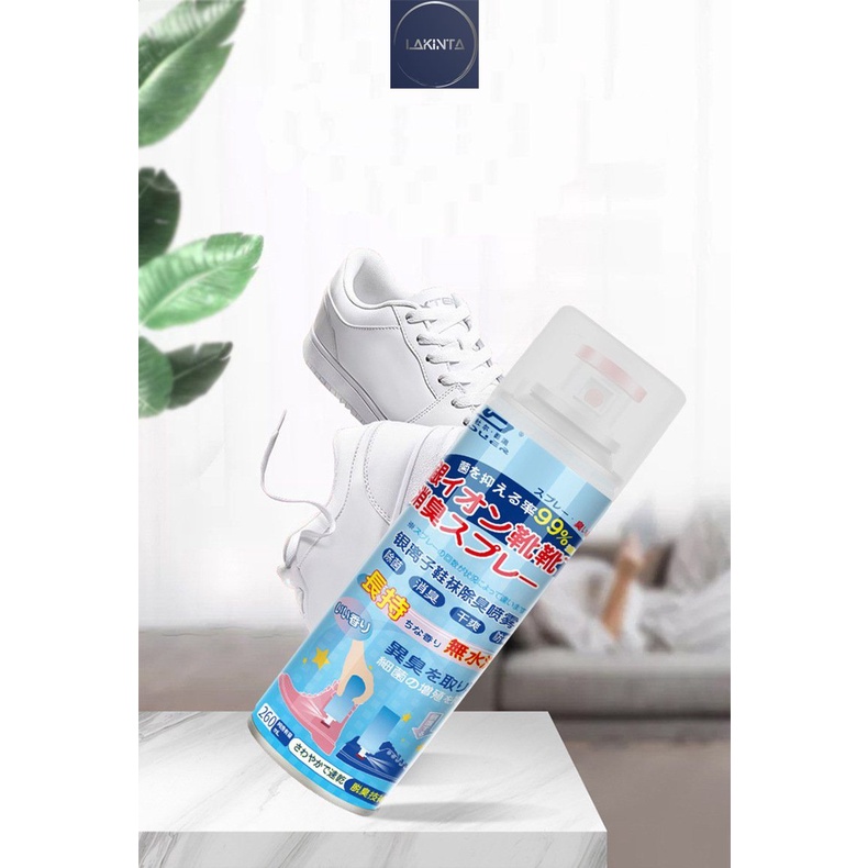 Chai Xịt Khử Mùi Giày Dép NaNo Bạc, Xịt Khử Mùi Hôi Chân Mát Lạnh Diệt Khuẩn