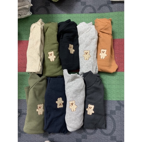 Set 3 áo cotton len tăm giữ nhiệt bé trai bé gái