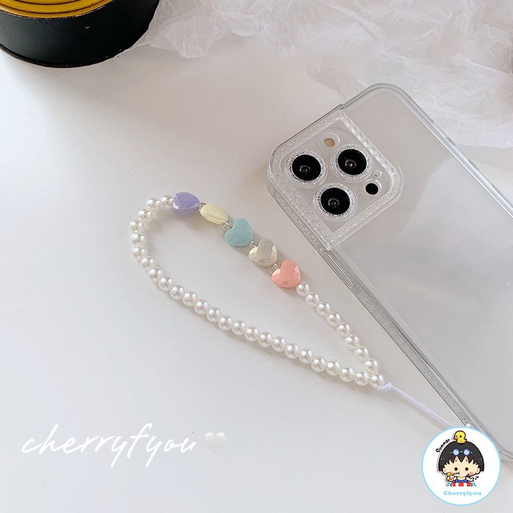 Dây Đeo Điện Thoại Dạng Chuỗi Hạt Ngọc Trai Chống Thất Lạc Cho Nữ