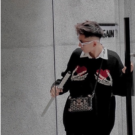 Áo Sweter Xương Cầm Tim Áo Nỉ Dáng Rộng Phong Cách Streetwear Nam Nữ