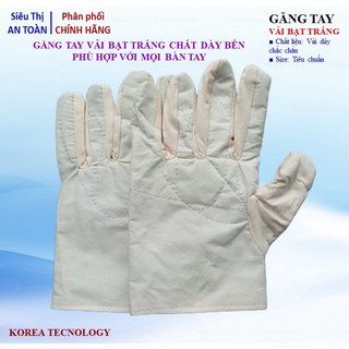 Găng tay bảo hộ vải bạt trắng, găng tay thợ hàn, găng tay cơ khí dùng trong cơ khí, xây dựng, an toàn bảo vệ đôi tay