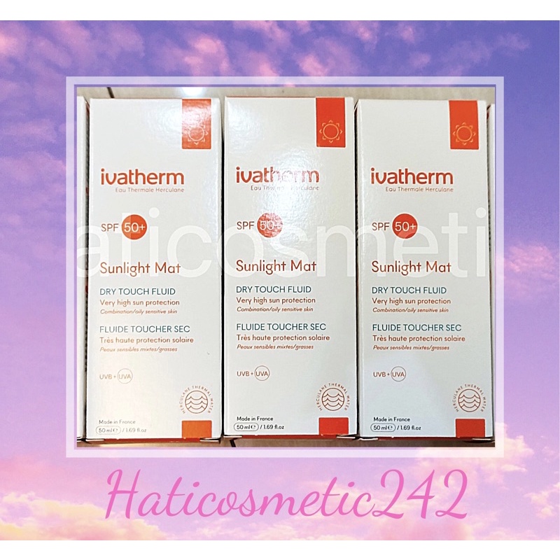 [Chính hãng] [Công ty] Kem chống nắng IVATHERM sunlight dry touch xanh