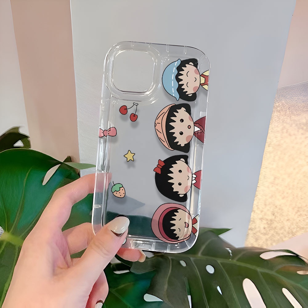 Ốp Điện Thoại Trong Suốt In Hình Maruko Cho iphone 14promax 11 13 12 7Plus X XS Max