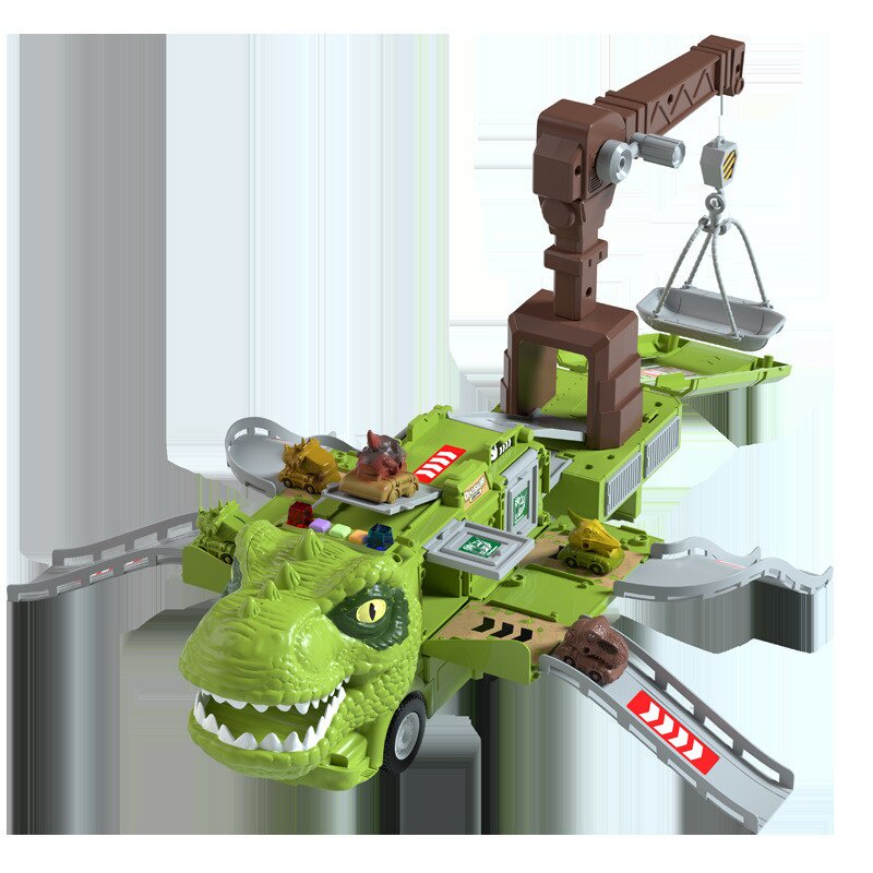 Đồ chơi robot biến hình, máy bay, ô tô biến hình có nhạc có đèn lắp ghép thành đường ray và công trình có sẵn xe nhỏ