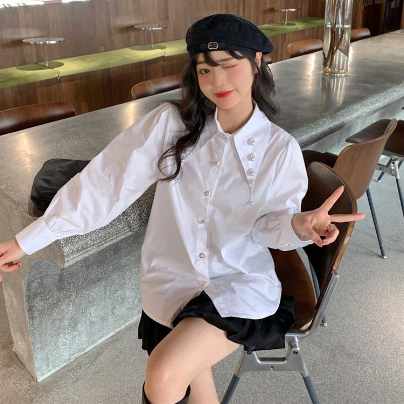 Áo Sơ Mi Tay Dài Cổ Búp Bê Nhiều Lớp Mẫu Mới 2022 Phong Cách Phương Tây