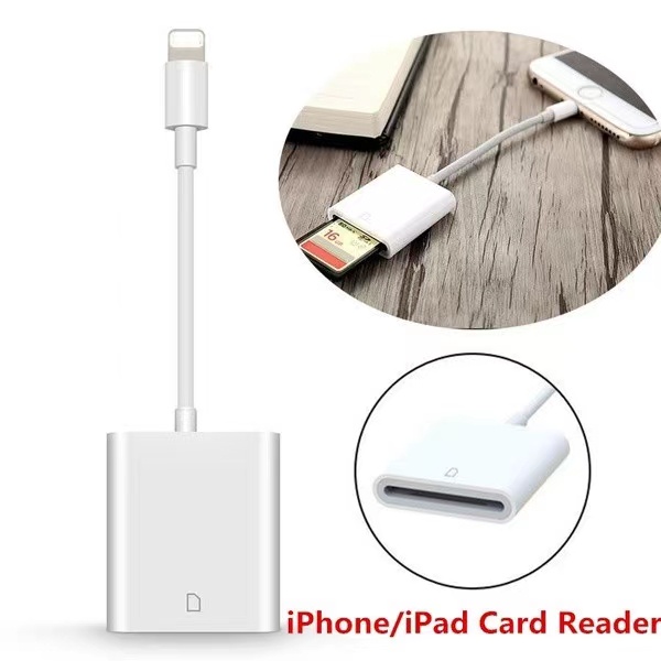 Cáp chuyển đổi đầu đọc thẻ SD OTG cho iPhone 5 / 6 / 7 Trắng